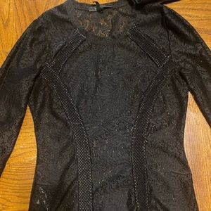 BCBG mesh lace top